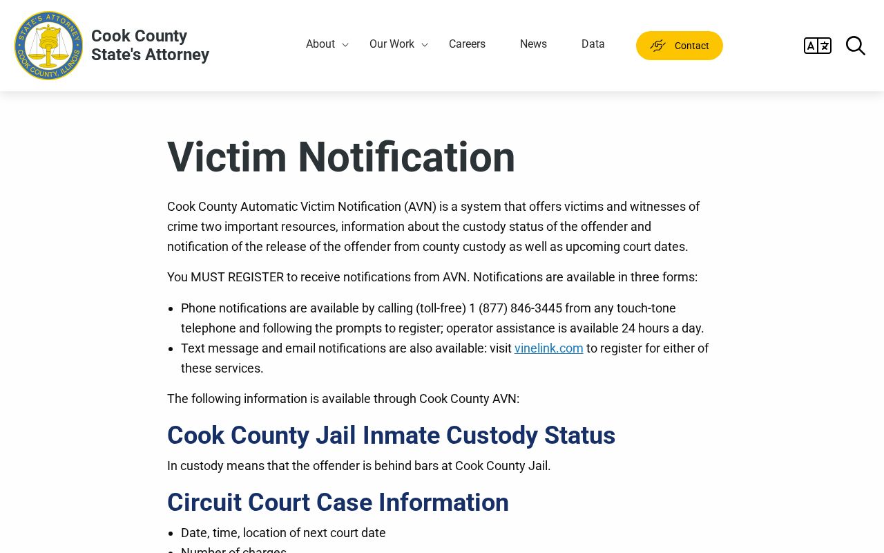 Cook County AVN custody and court search instructions