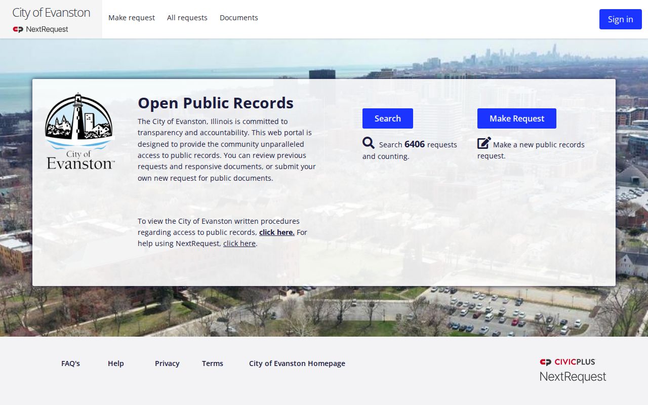 Evanston official recent arrest police report request portal